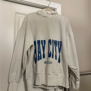 Bay City Michigan White and Blue Hoodie